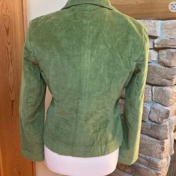 Talbots Green Corduroy Stretch Blazer - Picture 3 of 7